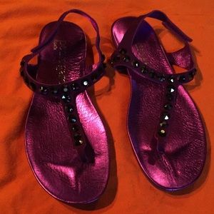 Pedro Garcia Crystal Embellished Sandals